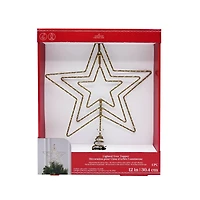 12" Gold Metal Star Lighted Tree Topper by Ashland®