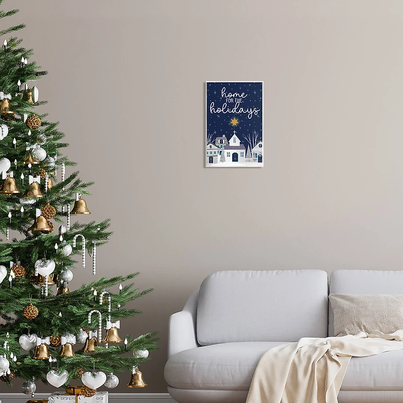 Stupell Industries Home For The Holidays Night Sky Wall Plaque Art