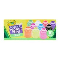 Crayola Neon Washable Kids Paint Set, 10ct.