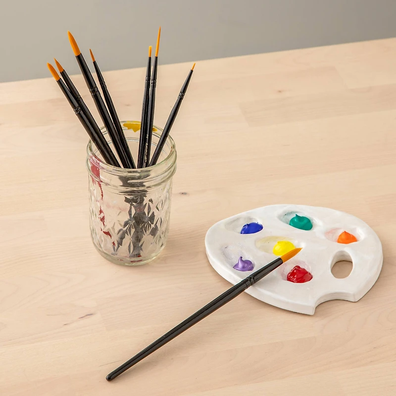 Necessities™ Golden Synthetic Round Acrylic Brushes By Artist's Loft®