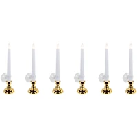 Single Light Window Candles with Remote and Timer - 10" - White - Set of 6