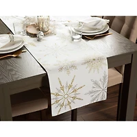DII® 108" Snowflake Sparkle Printed Table Runner