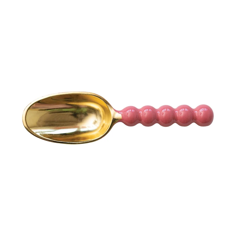 Hello Honey® 9.5" Pink & Gold Enameled Aluminum Kitchen Scoop