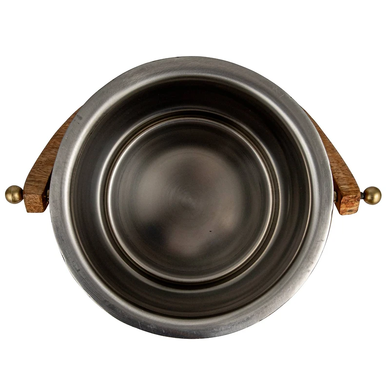 Hello Honey® 3qt. Boho-Chic Rattan & Steel Ice Bucket