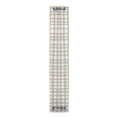 90" Green Plaid Grateful Poly Twill Table Runner
