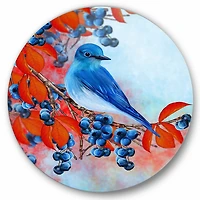 Designart - Bright Bird Bullfinch Sitting On A Branch III