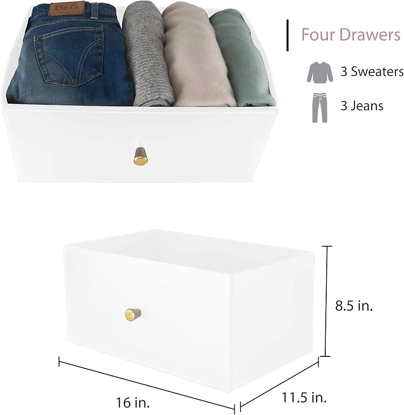 Simplify 4 Drawer Luxury Dresser