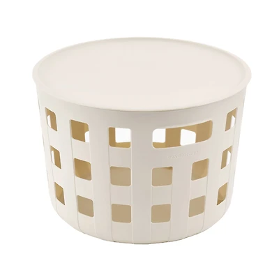 Ezy Storage Aura 14.8qt. Round Lidded Basket