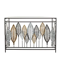 Black Metal Contemporary Console Table, 30" x 44" x 16"
