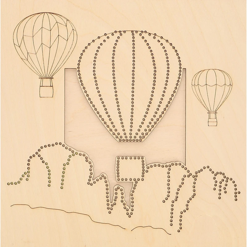 Leisure Arts® Intermediate Air Balloon Wood Stitchery Panel Kit