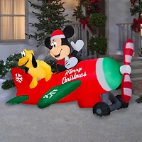 4.5ft. Animated Airblown® Mickey & Pluto Clubhouse Airplane Scene