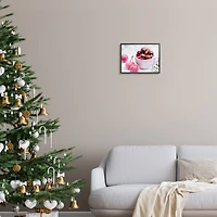 Stupell Industries Gleaming Red Christmas Ornaments Framed Giclee Art