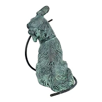 Design Toscano Emerald Verde Patina Raining Dogs Bronze Piped Garden Statue