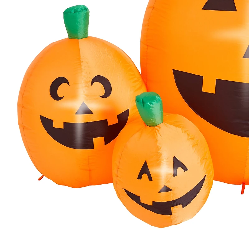 Glitzhome® 8ft. Lighted Inflatable Jack-O-Lantern Pumpkins Décor