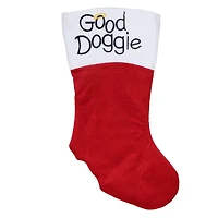 19" Embroidered "Good Doggie" Christmas Stocking