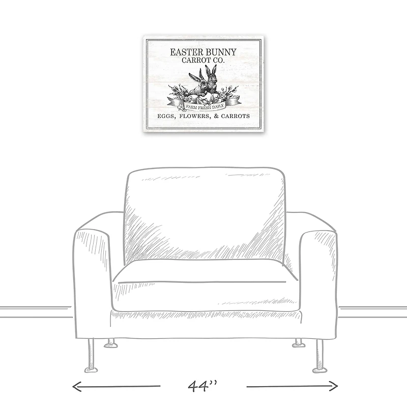 Easter Bunny Carrot Farm 2 16" x 20" Canvas Wall Art