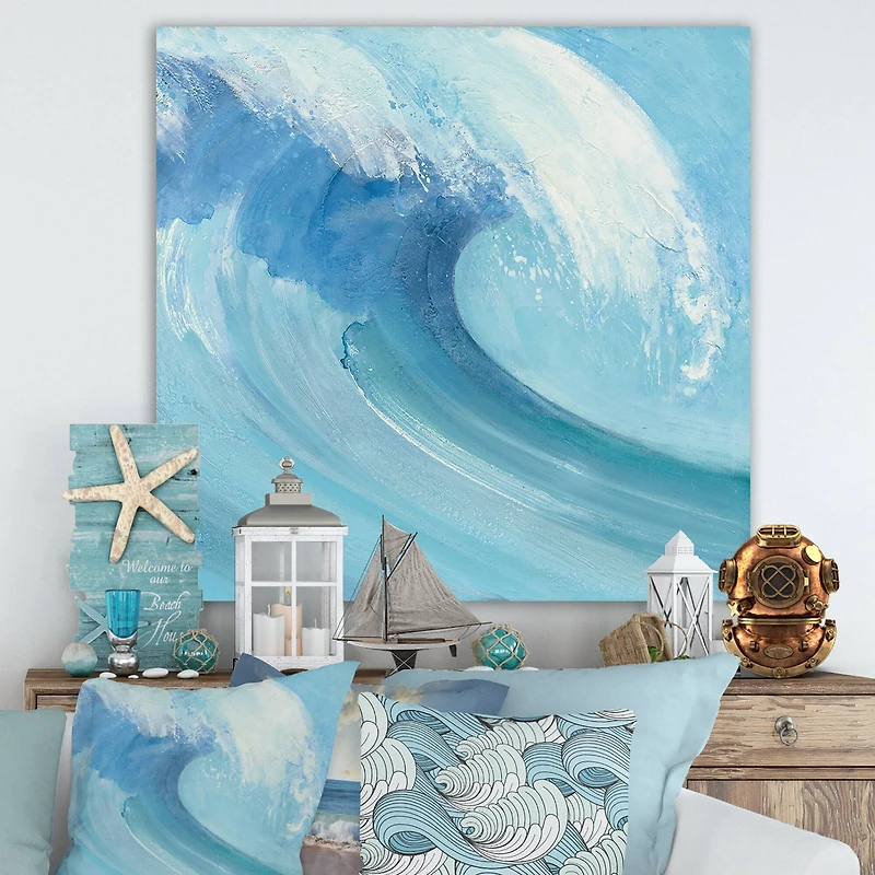 Designart - Ocean Wave with White Foam