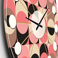 Designart 'Retro Geometric Design Xi Mid-Century Modern Wall Clock
