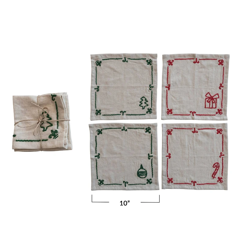 Hello Honey® 10" Holiday Icon Cocktail Napkin Set