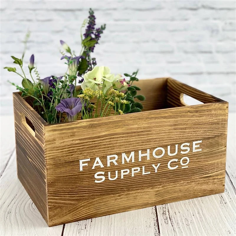 ArtSkills® 14" Large Rustic Solid Wood Crate, 3ct.