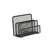 Mind Reader 4 Piece Black Desk Organizer Set with Metal Mesh Trash Can