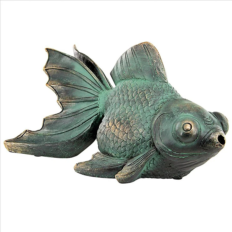 Design Toscano Butterfly Asian Koi Piped Spitter Statue