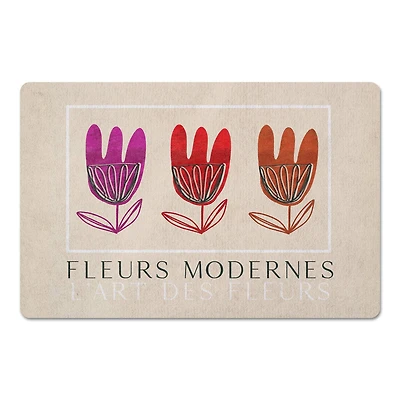 Fleurs Modernes 27" x 18" Floor Mat