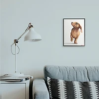Stupell Industries Little Dachshund Dog Strutt Adorable Pet Portrait in Frame Wall Art