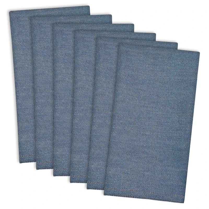 DII® Embroidered Denim Cloth Dinner Napkins, 6ct.