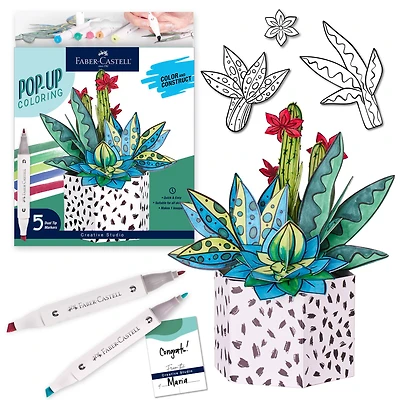 Faber-Castell® Succulents Pop Up Coloring Bouquet