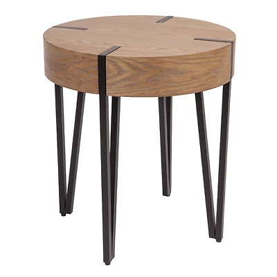 Hello Honey® 22" Astoria Wood End Table with Metal Hairpin Legs