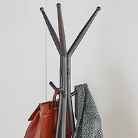 72" Gray Metal Modern Coat Rack