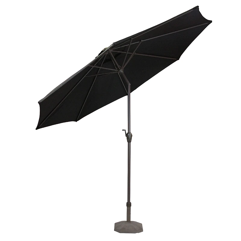 9ft. Black & Brown Outdoor Patio Umbrella