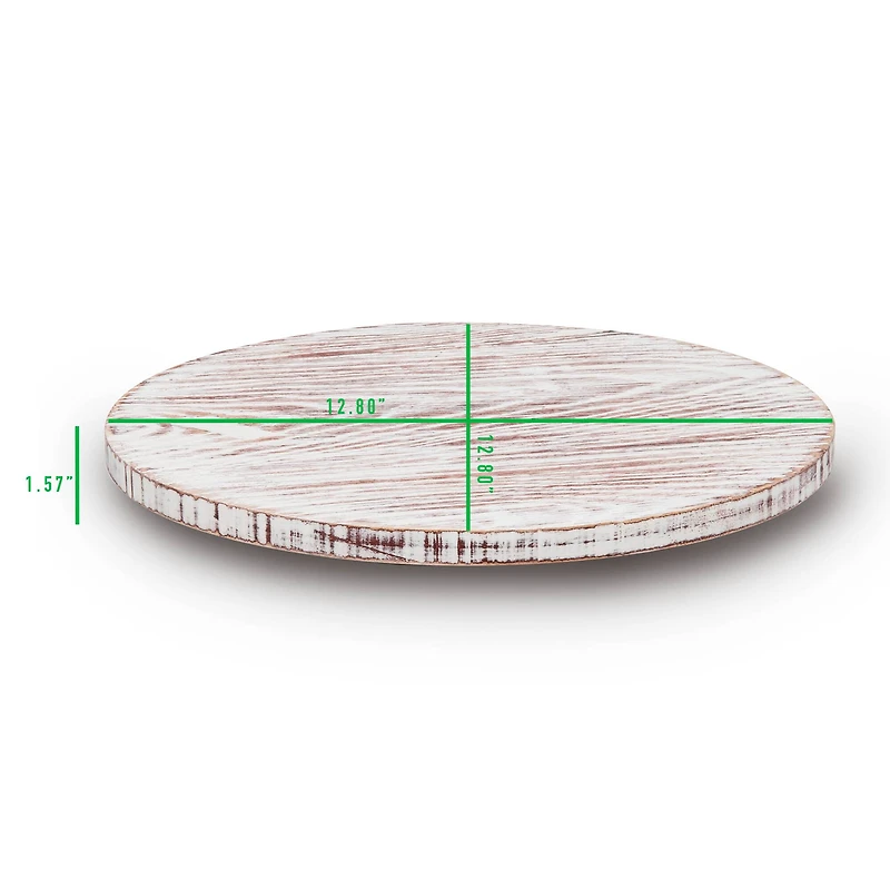 Mind Reader Brown Rustic Farmhouse Rotating Lazy Susan