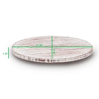 Mind Reader Brown Rustic Farmhouse Rotating Lazy Susan
