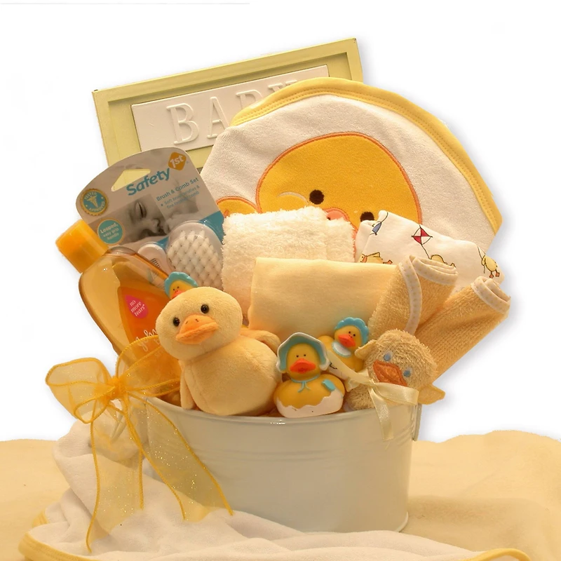 Bath Time Baby Yellow New Baby Basket