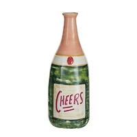 Hello Honey® 11" Cheers Champagne Bottle Stoneware Vase