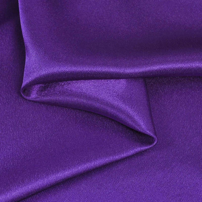 Purple Crepe Back Satin
