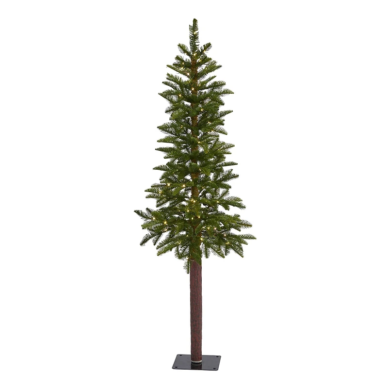 5ft. Pre-Lit Alaskan Alpine Artificial Christmas Tree, Clear LED Lights