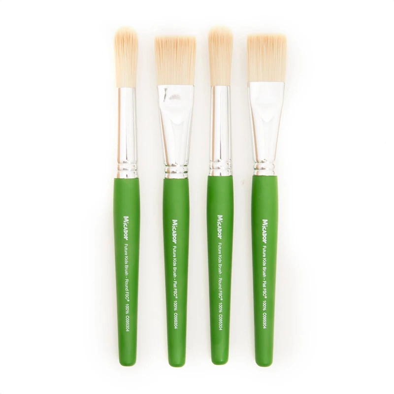 Micador jR. Future Kids Synthetic 4 Piece Paint Brushes Set