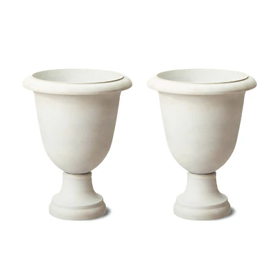 Glitzhome® 21.5" Eco-Friendly Oversized Faux Terrazzo Goblet Planters, 2ct.