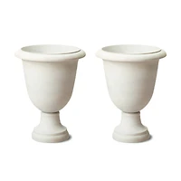 Glitzhome® 21.5" Eco-Friendly Oversized Faux Terrazzo Goblet Planters, 2ct.
