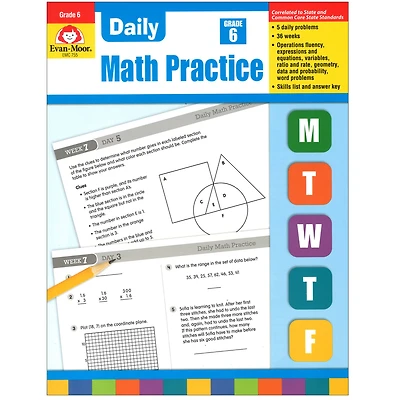 Evan-Moor Educational Publishers Daily Common Core Math Practice, Grade 6