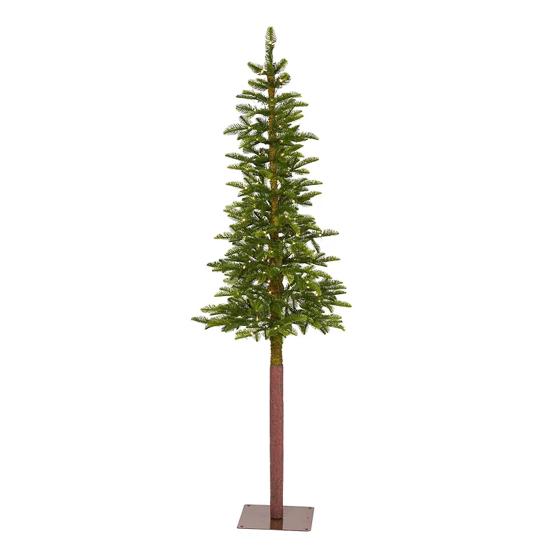 6ft. Pre-Lit Alaskan Alpine Artificial Christmas Tree, Clear LED Lights