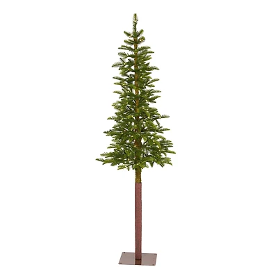 6ft. Pre-Lit Alaskan Alpine Artificial Christmas Tree, Clear LED Lights