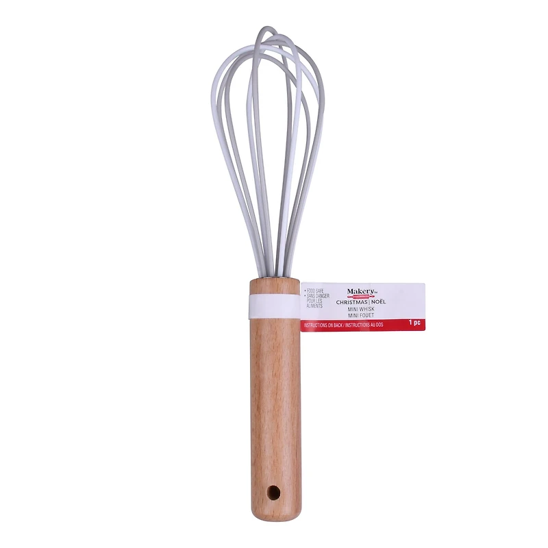 Mini Whisk with Wood Handle by Makery