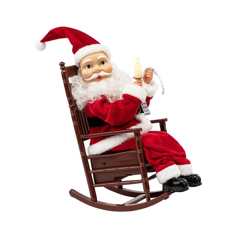 13.5" Animated & Musical Rocking Santa