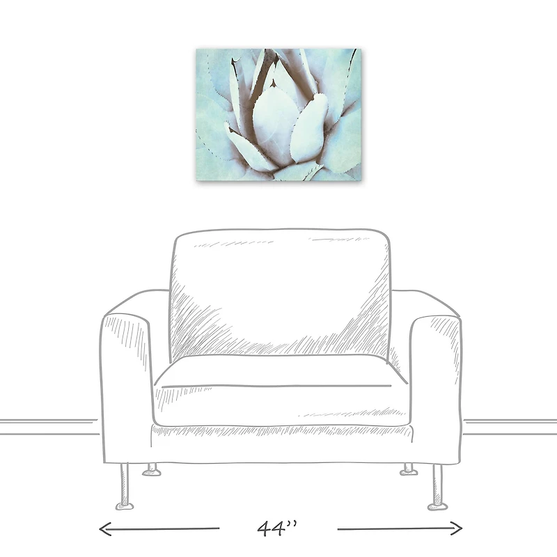 Green Succulent 20" x 16" Canvas Wall Art