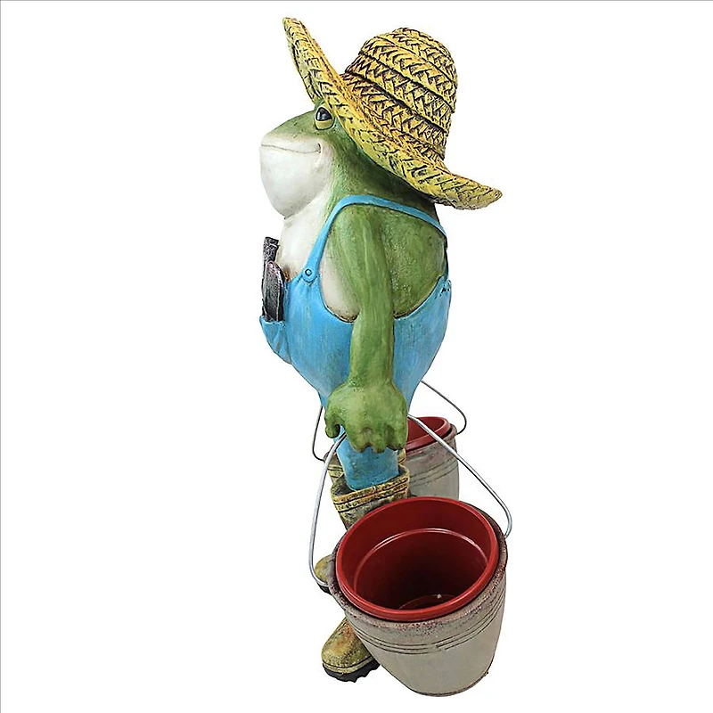 Design Toscano 17.5" Buckets the Garden Frog Statue