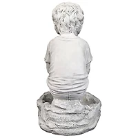 Design Toscano 16" Tommy at the Turtle Pond Little Boy Statue